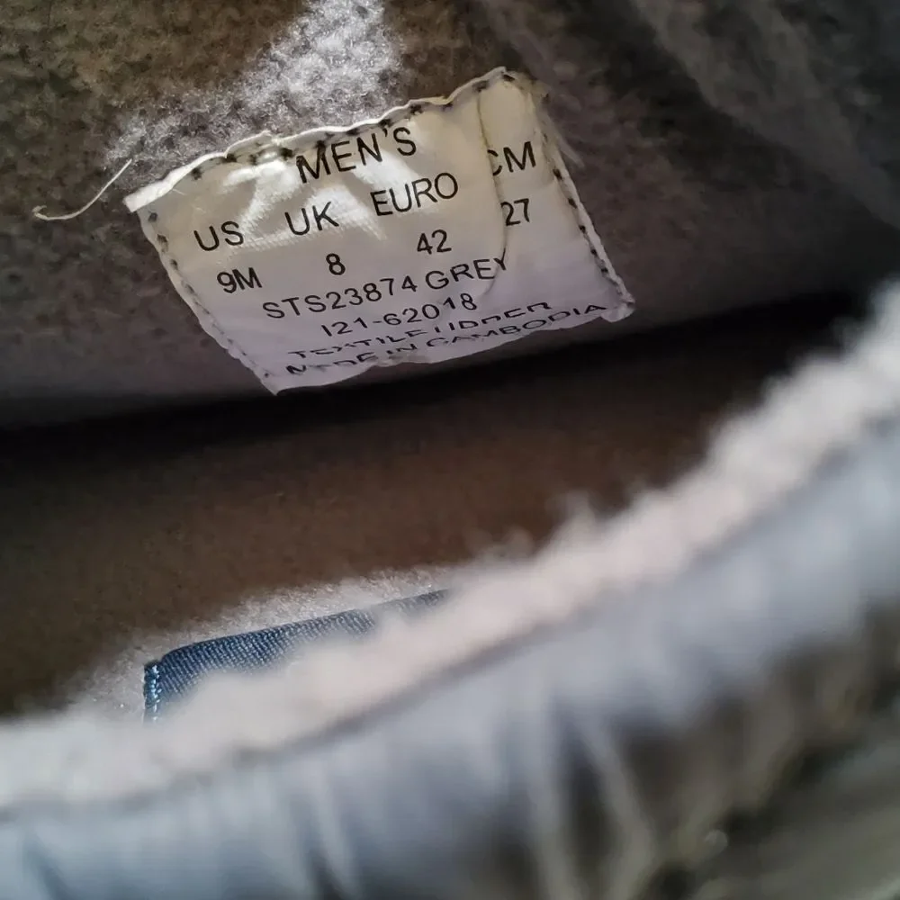 Sperry Moc Sider Quilt Nylon Slip On Shoe Grey Microfleece Cozy